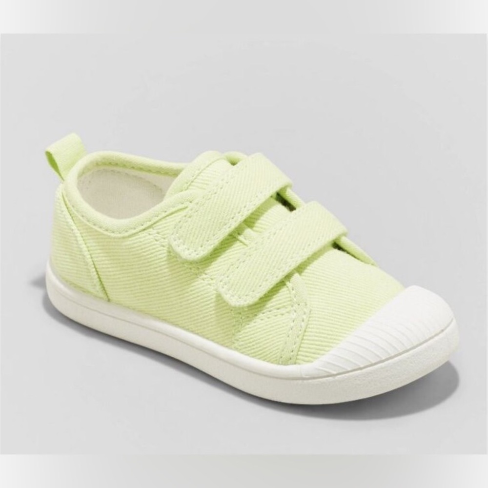 NWT Cat & Jack Toddler Parker Sneakers, neon green, size 7T, unisex
